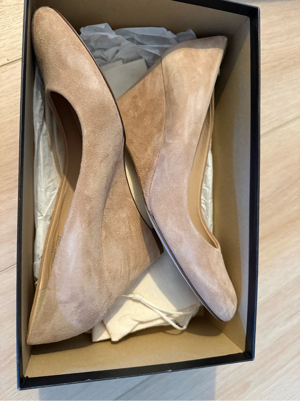 J. Crew Suede Wedge Pumps in Light Taupe